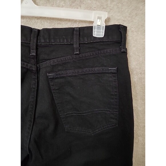 Arizona Relaxed Straight Leg Jeans Mens 38x32 Black Flex Denim Stretch NEW - Picture 8 of 12